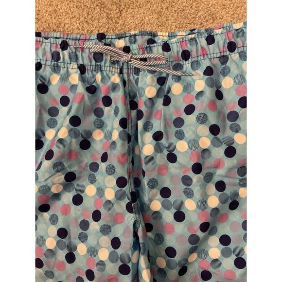 NWT TailorByrd Men's Blue Polka Dot UV Protection Quick Dry Swim Trunks, XL - Picture 3 of 8